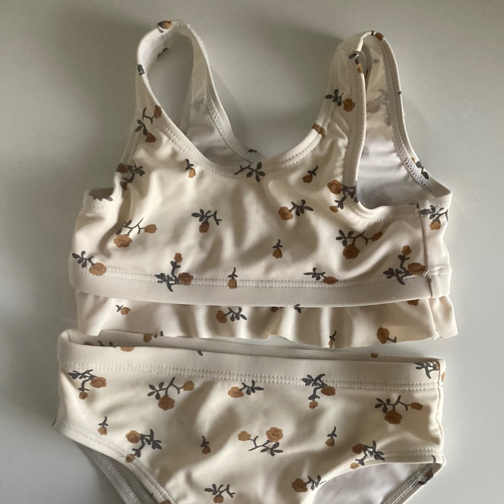 Mebie Baby Cream Floral Swimsuit 18 Months